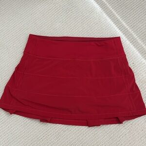 Lululemon Pace Rival Skirt in red